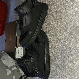 6c toddler black strap jordans worn once